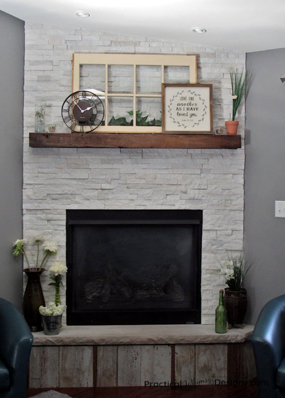 How To Install A Stacked Stone Fireplace Practical Whimsy Designs