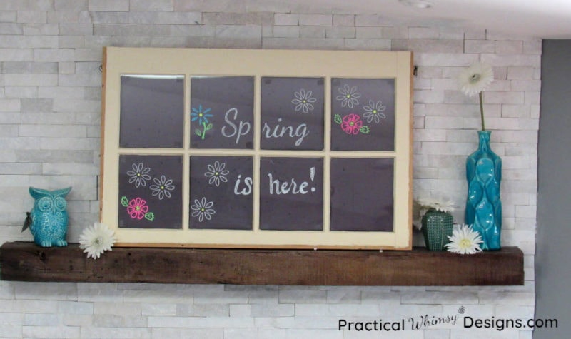 Stenciled faux chalkboard