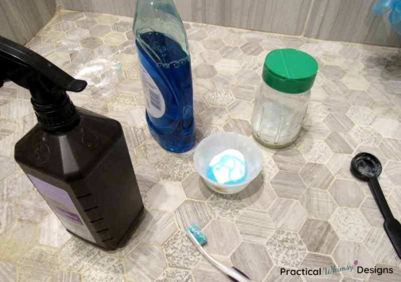 Ingredients for homemade grout cleaner