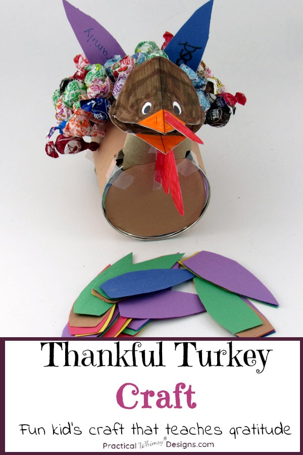 Thankful turkey craft: a fun kid's craft that teaches gratitude.
