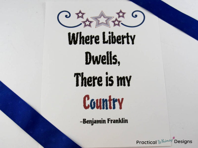 Benjamin Franklin quote: where liberty dwells, there is my country
